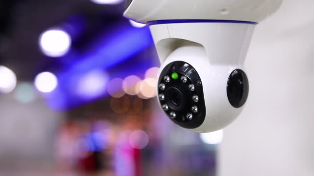 CCTV security guard in the mall building.