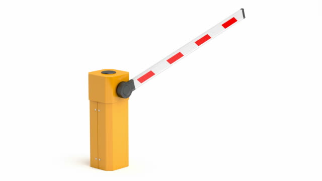 Boom barrier on white background